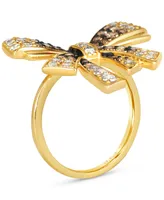 Le Vian Ombre Chocolate Ombre Diamond & Vanilla Diamond Bow Ring (1-3/8 ct. t.w.) in 14k Gold