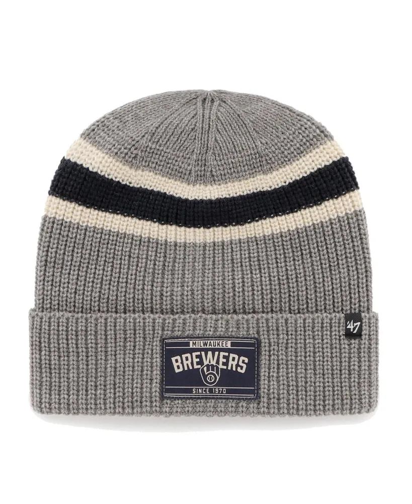 Men's '47 Brand Graphite Milwaukee Brewers Penobscot Cuffed Knit Hat