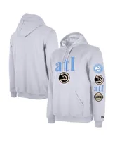 Men's New Era White Atlanta Hawks 2023/24 City Edition Pullover Hoodie