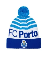 Men's Blue Fc Porto Olympia Cuffed Knit Hat with Pom