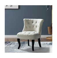 Modern Velvet Armless small Accent Chairs For Space Saving