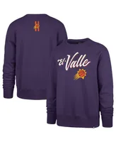 Men's '47 Brand Purple Phoenix Suns 2023/24 City Edition Postgame Headline Crew Pullover Sweatshirt