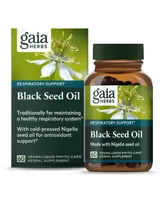 Gaia Herbs Black Seed Oil - Cold-Pressed Capsules for Lung, Respiratory, and Antioxidant Support - With Organic Nigella Seed Oil - Herbal Supplement