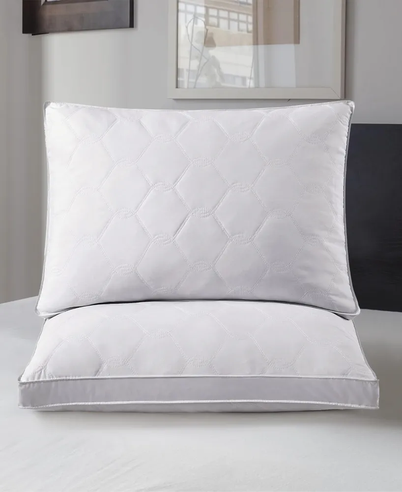 Unikome Diamond Quilted Down and Feather with Gusseted Edge 2-Pack Pillows