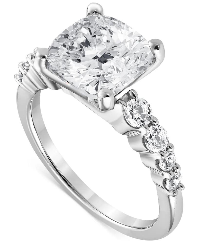 Round shaped Lab Diamond engagement ring Art deco IGI Certified Diamond  halo ring prong vintage wedding Bridal promise Anniversary ring