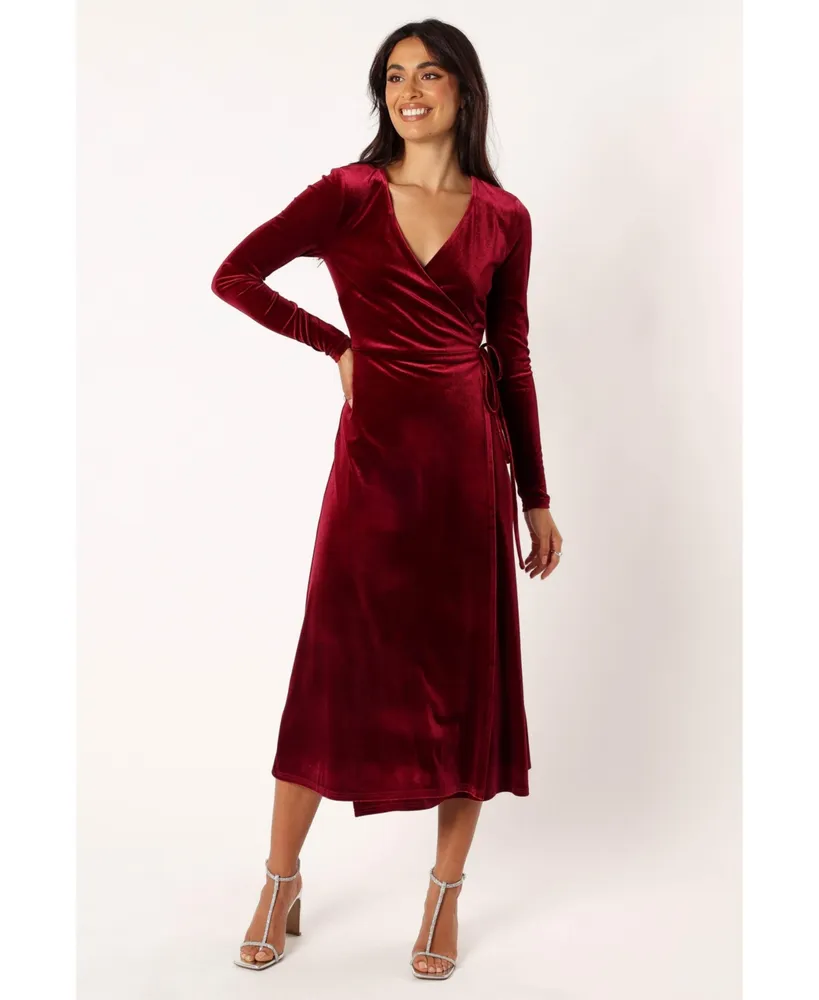 burgundy dress macys