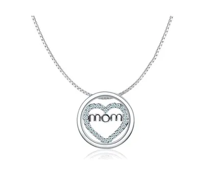 Mom Necklace Heart Circle Of Love Necklace