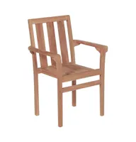 Stackable Patio Chairs pcs Solid Teak Wood