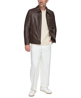 Marc New York Men's Halen Pebbled Leather Trucker Jacket