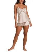 Linea Donatella Women's 2-Pc. Brides Blush Satin Shorts Set