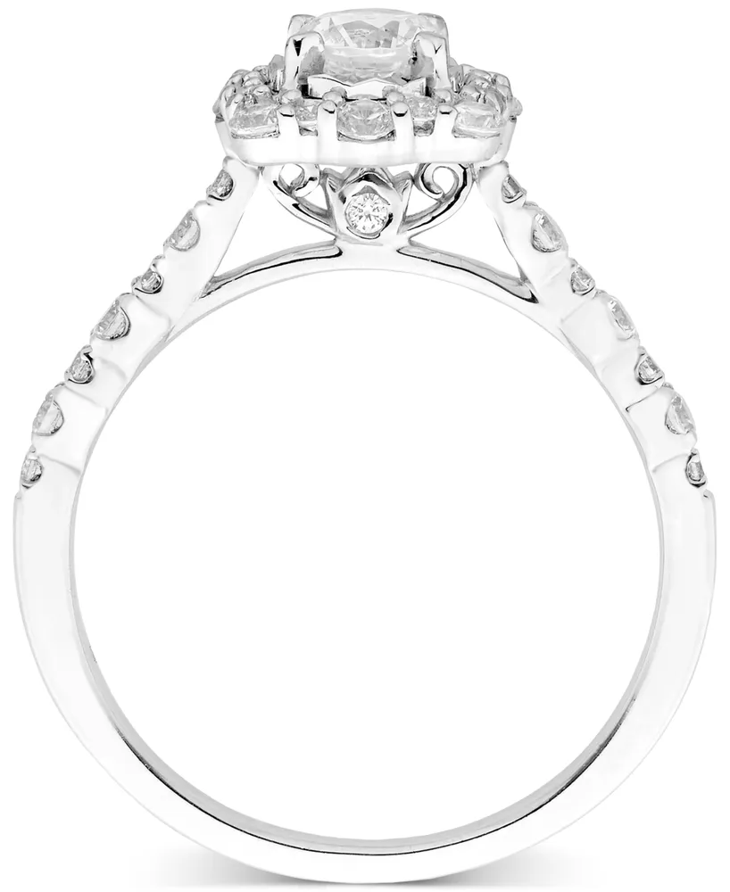 Diamond Halo Bridal Set (1 ct. t.w.) in 14k White Gold