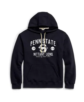 Men's League Collegiate Wear Navy Distressed Penn State Nittany Lions Bendy Arch Essential Pullover Hoodie