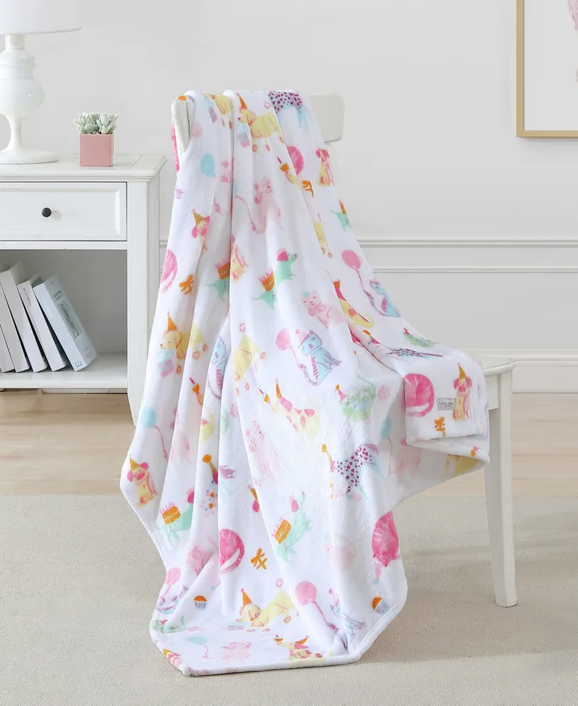 Laura Ashley Kids Ultra Soft Plush Throw, 60 x 50 - Unicorn Utopia