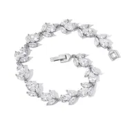 Flower Blossom Cubic Zirconia Tennis Bracelets