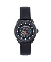 Reign Men Weston Automatic Skeletonized Leather Strap Watch