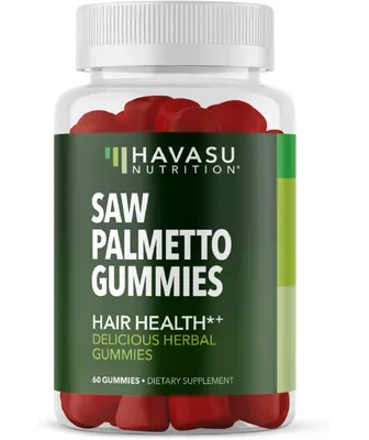 Saw Palmetto Gummies for Hair Health | Raspberry Flavor, 60 Count