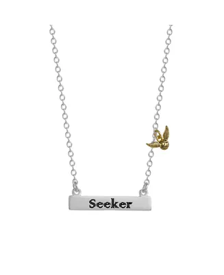 Harry Potter Seeker Bar Necklace with Golden Snitch Accent, 16 + 2''