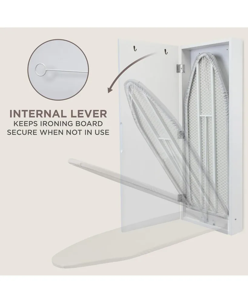 Ivation Ironing Board (Left Side Door), Wall Mount Iron Board Holder