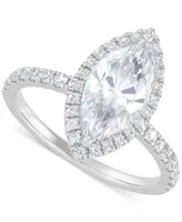 Grown With Love Igi Certified Lab Grown Diamond Marquise Halo Engagement Ring (2-1/2 ct. t.w.) in 14K White Gold