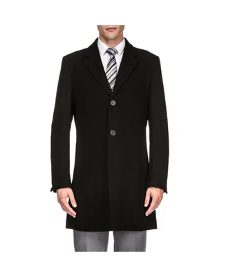 Braveman Men's Tailored Wool Blend Notch Collar Walker Car Coat
