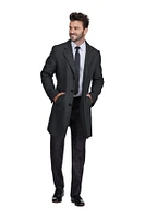 Braveman Men's Tailored Wool Blend Notch Collar Walker Car Coat