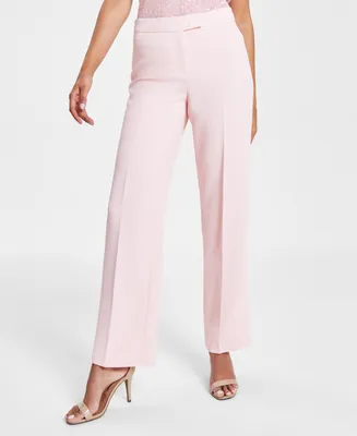 Anne Klein Petite Bowie Extended-Tab Straight-Leg Pants
