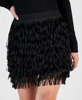 Guess Women's Yuzi Fringe Mini Skirt