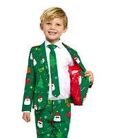 OppoSuits Toddler and Little Boys Festivity Christmas Party Outfit Including Blazer, Pants Tie Suit Set