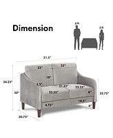 Peter 51.5" Velvet Loveseat