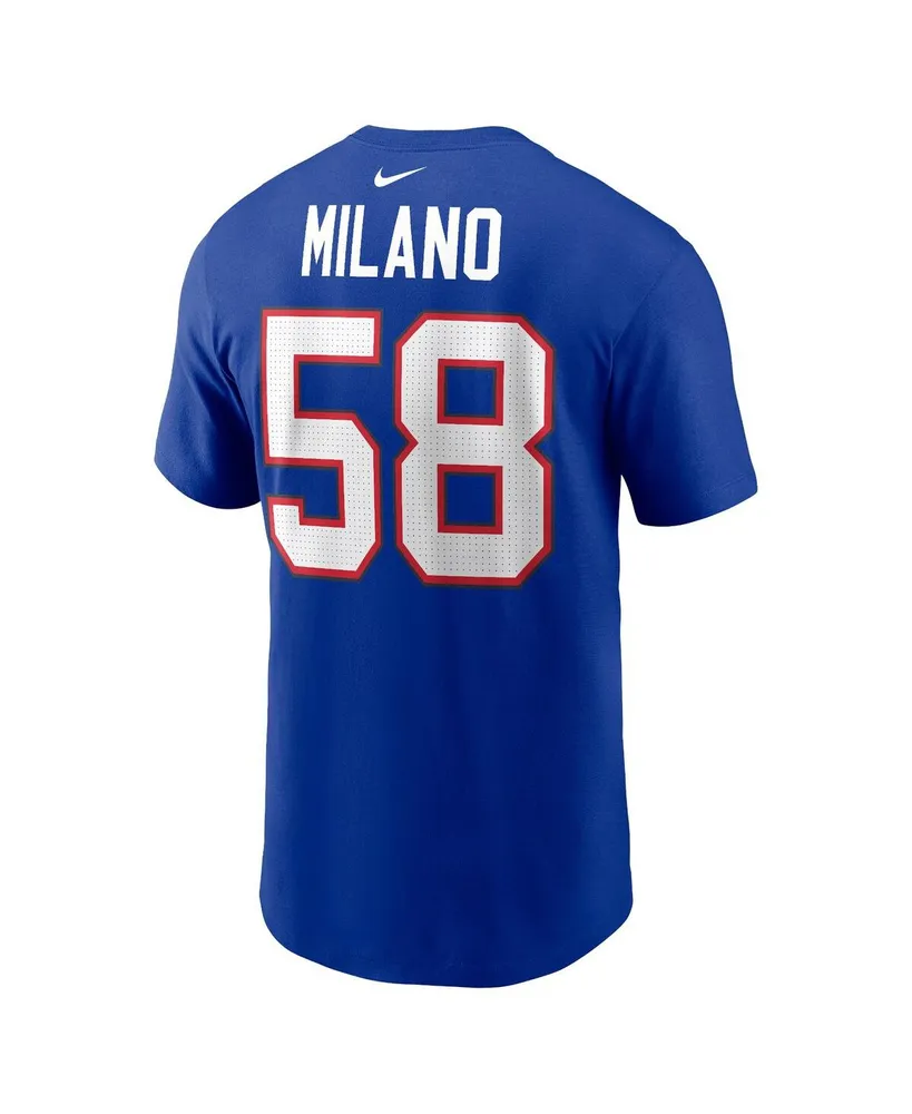 Men's Nike Matt Milano Royal Buffalo Bills Player Name and Number T-shirt