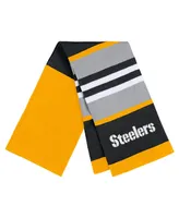 Women's Wear by Erin Andrews Pittsburgh Steelers Stripe Glove and Scarf Set