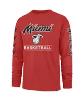 Men's '47 Brand Red Miami Heat 2023/24 City Edition Triplet Franklin Long Sleeve T-shirt