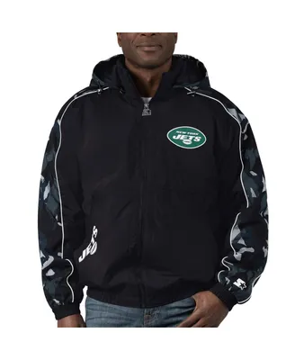 Men's Starter Black New York Jets Thursday Night Gridiron Full-Zip Hoodie Jacket