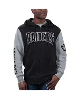 Men's G-iii Sports by Carl Banks Black, Silver Las Vegas Raiders T-shirt and Full-Zip Hoodie Combo Set