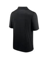 Men's Fanatics Black Pittsburgh Penguins Left Side Block Polo Shirt