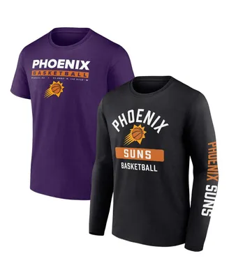 Men's Fanatics Purple, Black Phoenix Suns Two-Pack Just Net T-shirt Combo Set