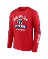 Men's Fanatics Navy, Red Washington Wizards Two-Pack Just Net T-shirt Combo Set