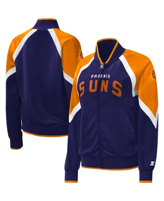 Women's Starter Purple Phoenix Suns Slam Dunk Raglan Full-Zip Track Jacket