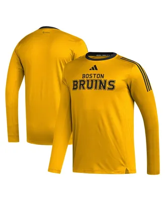 Men's adidas Gold Boston Bruins Aeroready Long Sleeve T-shirt