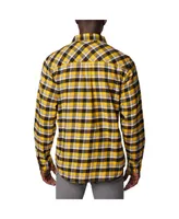 Men's Columbia Gold Iowa Hawkeyes Flare Gun Flannel Long Sleeve Shirt