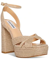 Steve Madden Women's Laurel Two-Piece Ankle Strap Platform Dress Sandals