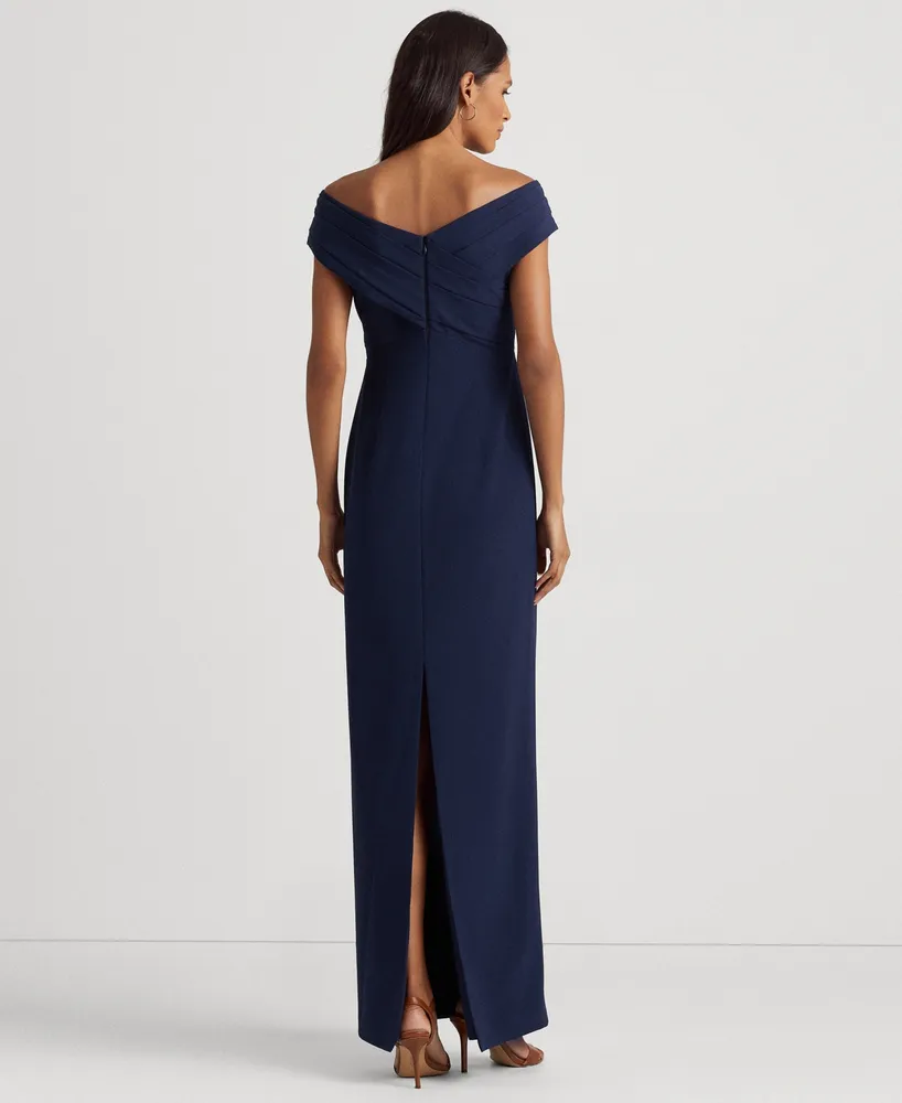 Lauren Ralph Lauren Women's Off-The-Shoulder Column Gown