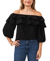 Sam & Jess Women's Double-Ruffle Off-The-Shoulder Blouse