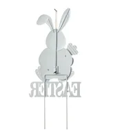 Glitzhome 30" H Easter Metal Bunny Yard Stake