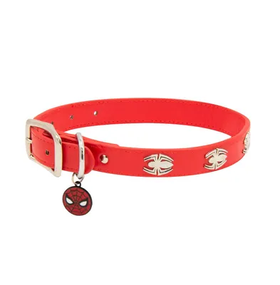 Dc Comics Pet Collar, Faux Leather Dog Spider Man