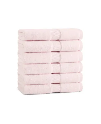 Aston and Arden & Egyptian Cotton Luxury Hand Towels (Pack of 6), 600GSM, Seven Color Options, Jacquard Dobby Border, 16x30