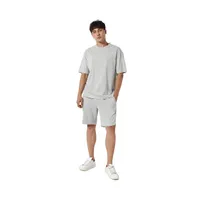 Campus Sutra Men's Oversized Solid Light Grey Casual Co-Ord Set