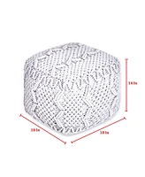 Loft Lyfe Abe Cotton Yarn Pouf Ottoman