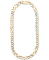 Men's Diamond Cuban Link 24" Chain Necklace (1 ct. t.w.) Sterling Silver or 14k Gold-plated