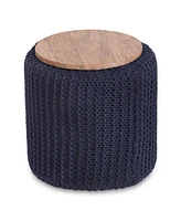 Loft Lyfe Marguerite Cotton Yarn 3-in-1 Pouf/Ottoman